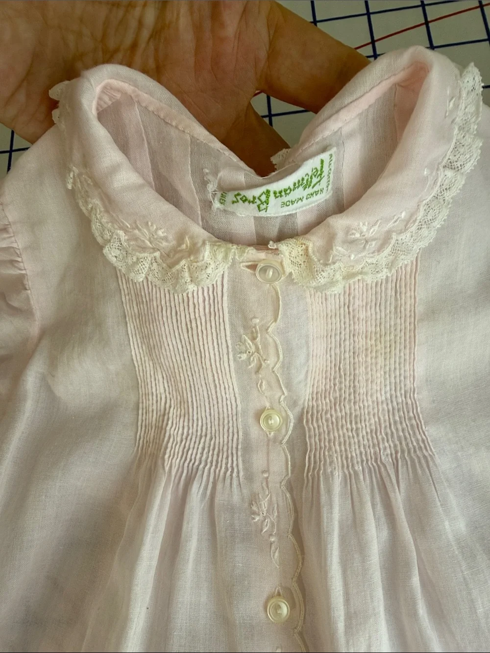 Vintage Fetterman Bros Hand Made Heirloom Dress & Slip Cutter Sewing Lot